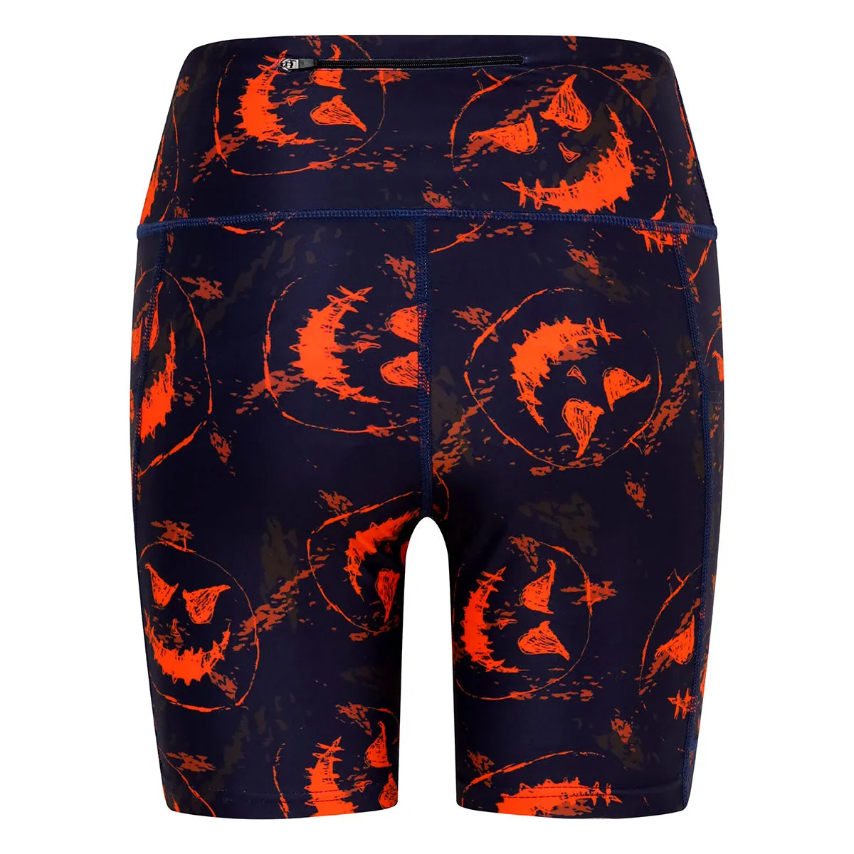 Fiendish Faces Running Shorts Halloween