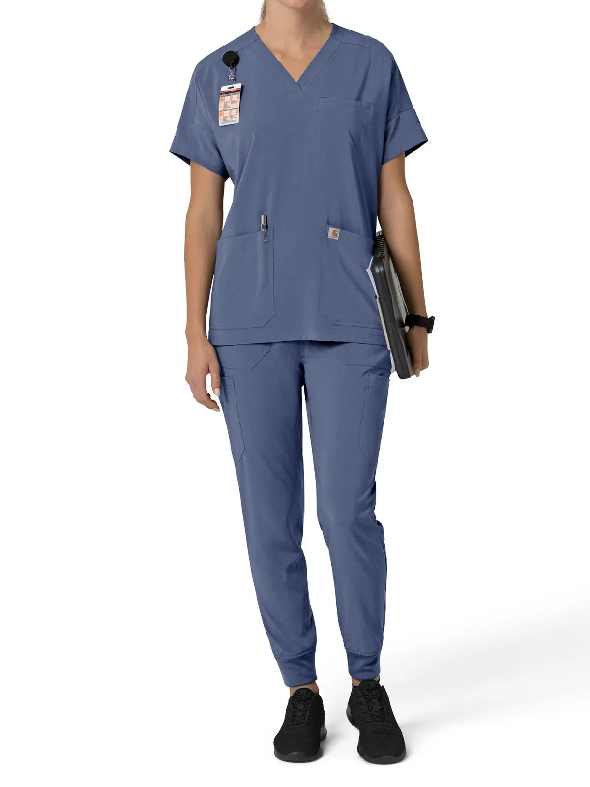 Force Cross-Flex - Women's Oversized V-Neck Scrub Top