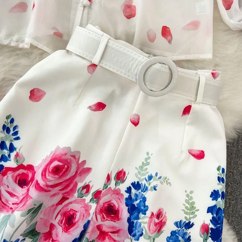 Glida Floral Coord Set with Belt