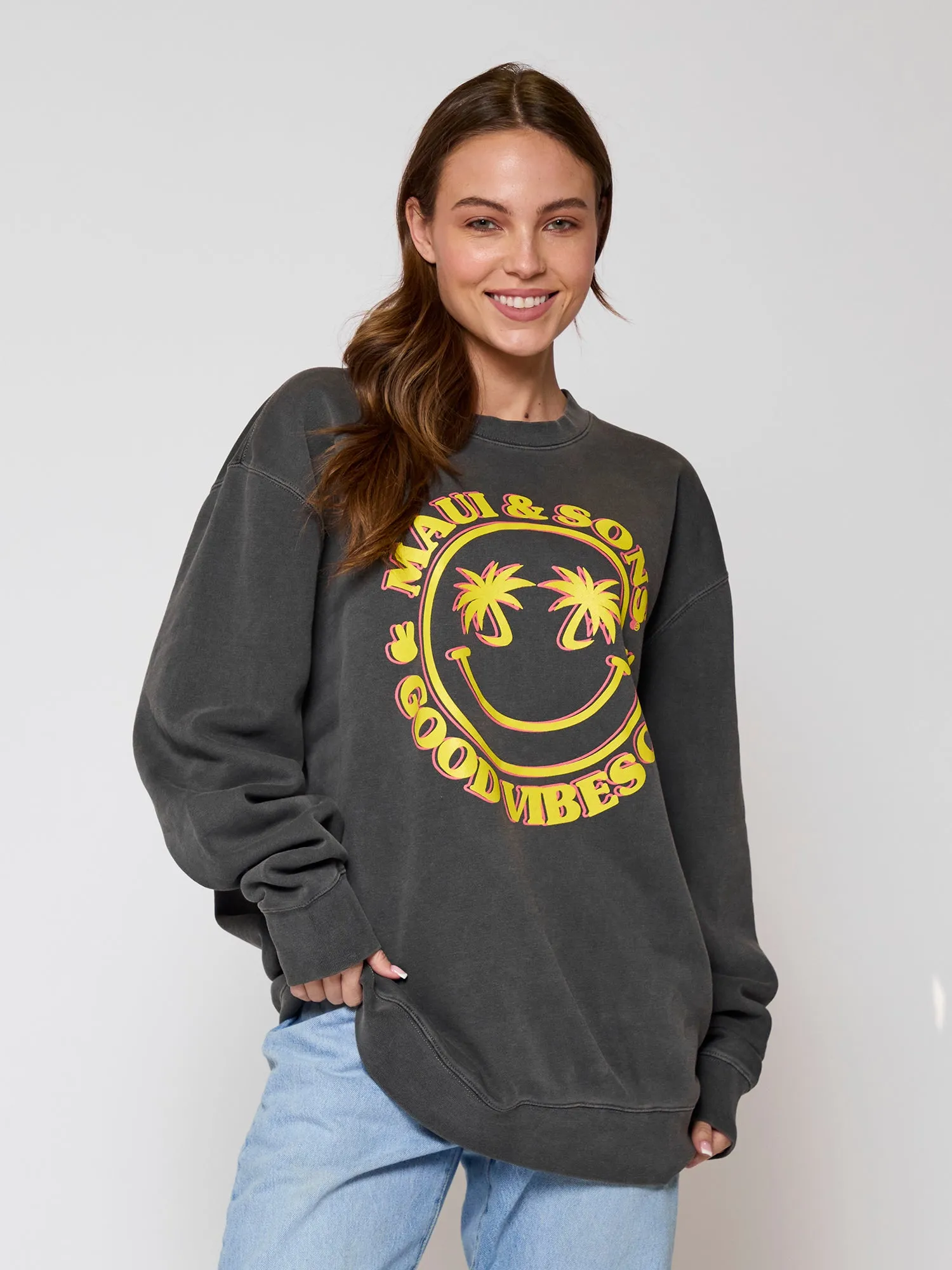 Good Vibes Unisex Fleece Crew Neck