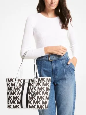 Jet Set Travel Medium Logo Stripe Tote Bag