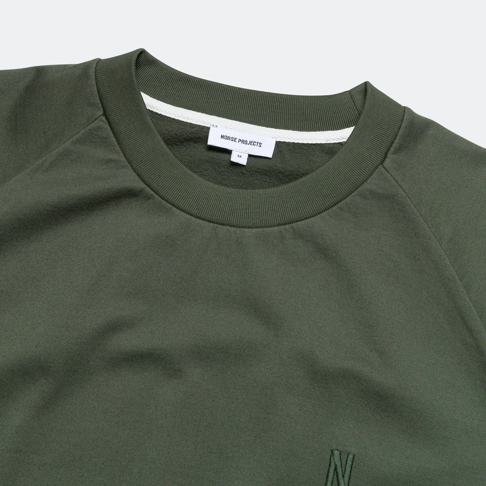 Marten Relaxed Organic Raglan Light Sweatshirt - Spruce Green