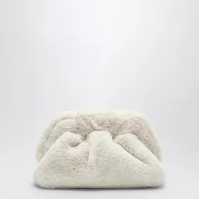 MEDIUM TIA CLUTCH WHITE IN FAUX FUR