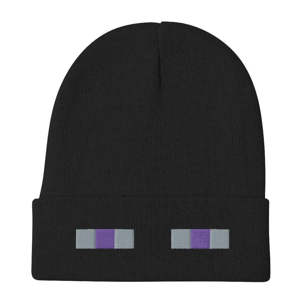 Minecraft Enderman Embroidered Beanie