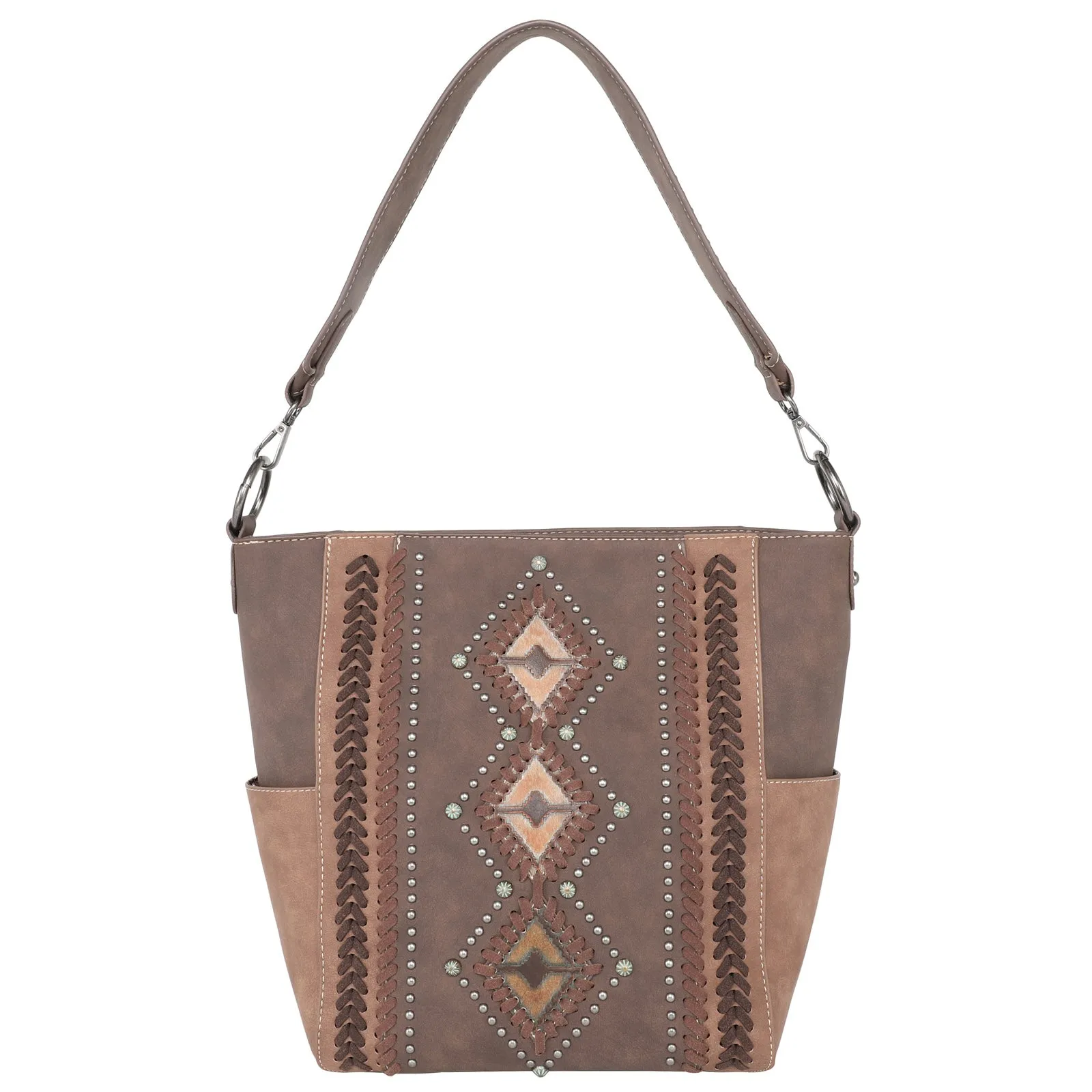 Montana West Aztec Embossed Whipstitch Hobo Set