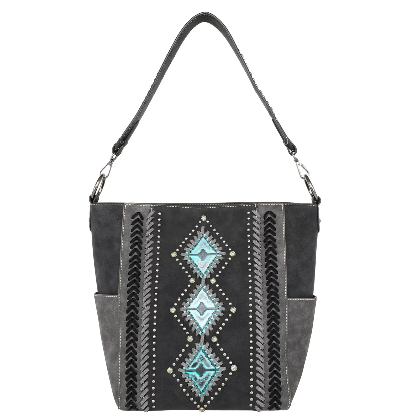 Montana West Aztec Embossed Whipstitch Hobo Set