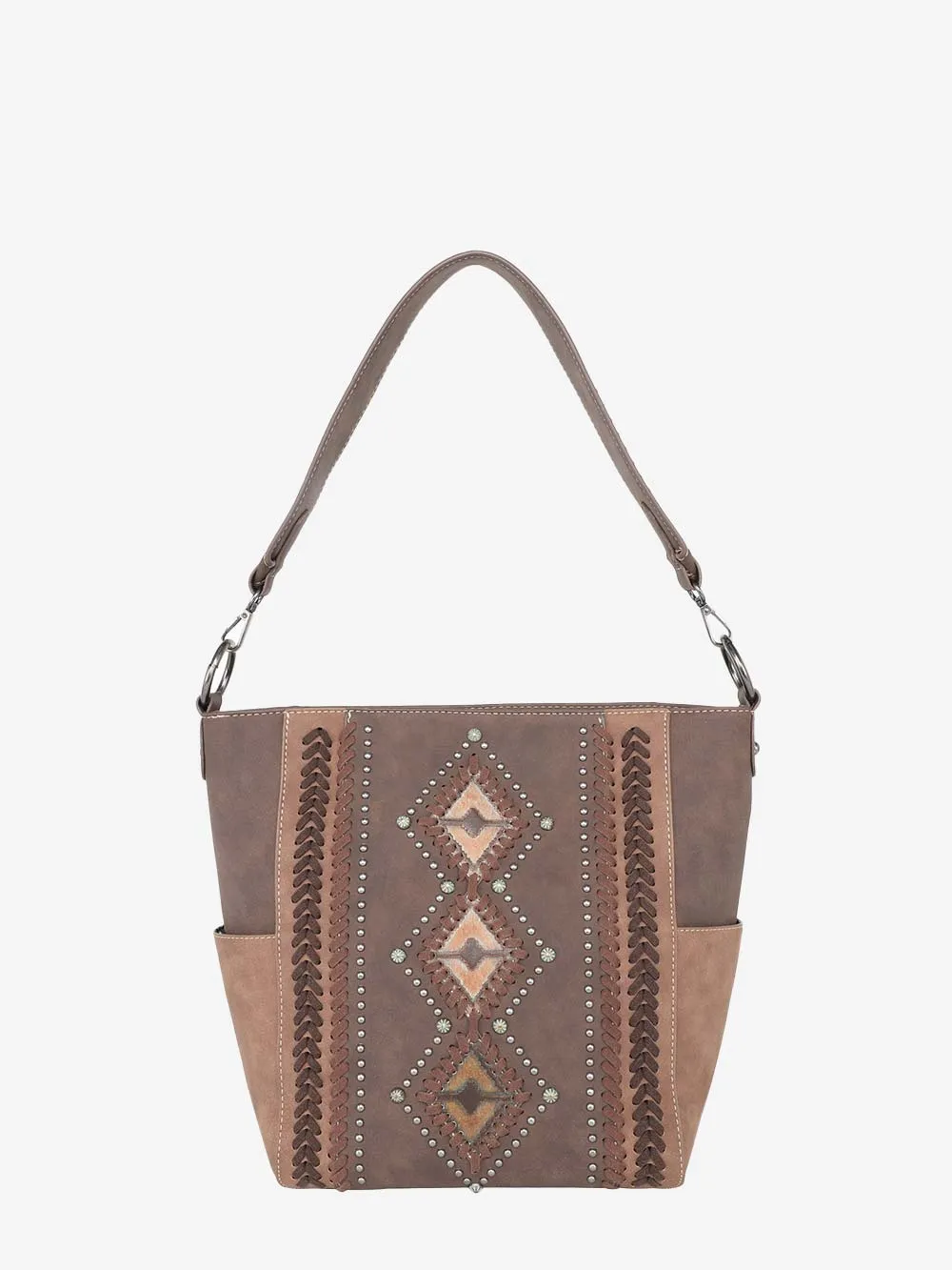 Montana West Aztec Embossed Whipstitch Hobo Set