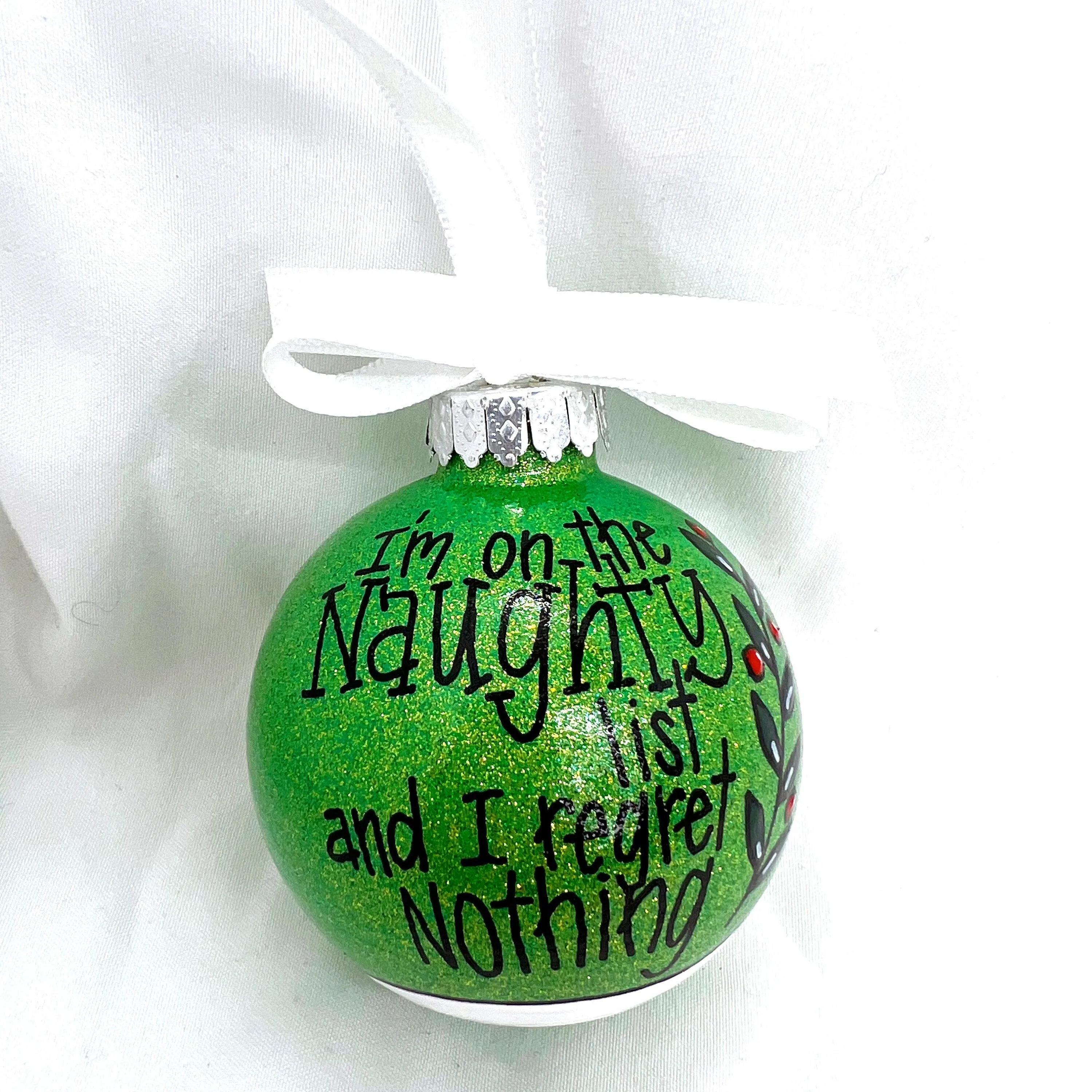 Naughty List Ornament -  Christmas Ornament, Holiday Gift, Ornament Exchange, Stocking Stuffer, Personalized Ornament, Teenager Ornament