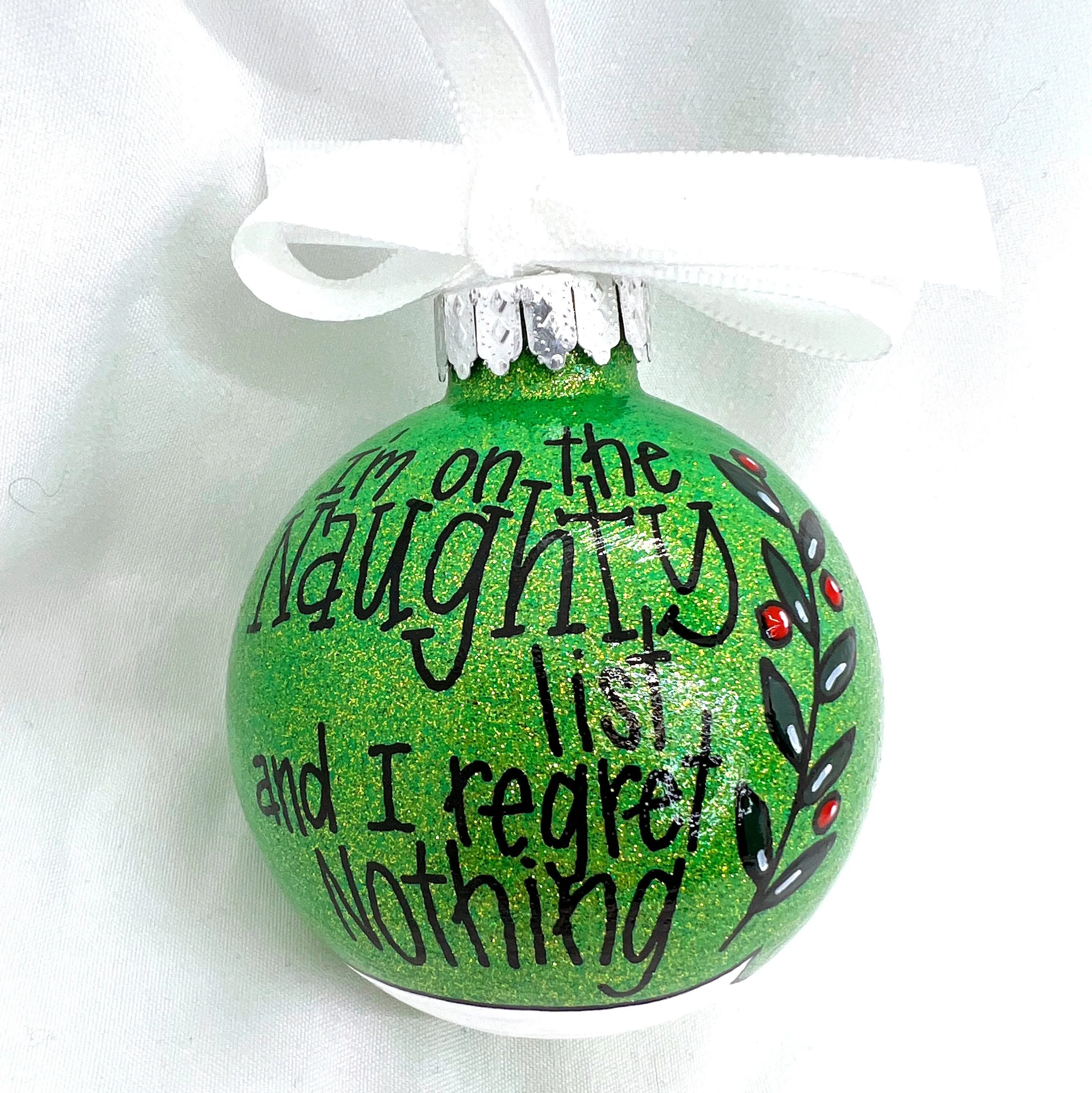 Naughty List Ornament -  Christmas Ornament, Holiday Gift, Ornament Exchange, Stocking Stuffer, Personalized Ornament, Teenager Ornament