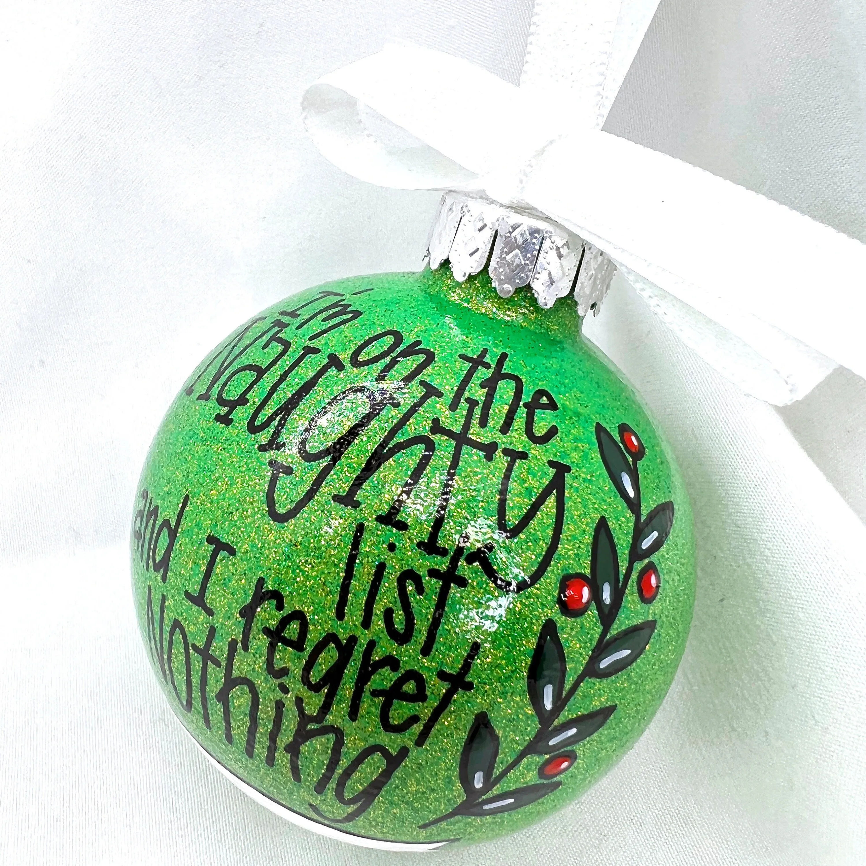 Naughty List Ornament -  Christmas Ornament, Holiday Gift, Ornament Exchange, Stocking Stuffer, Personalized Ornament, Teenager Ornament