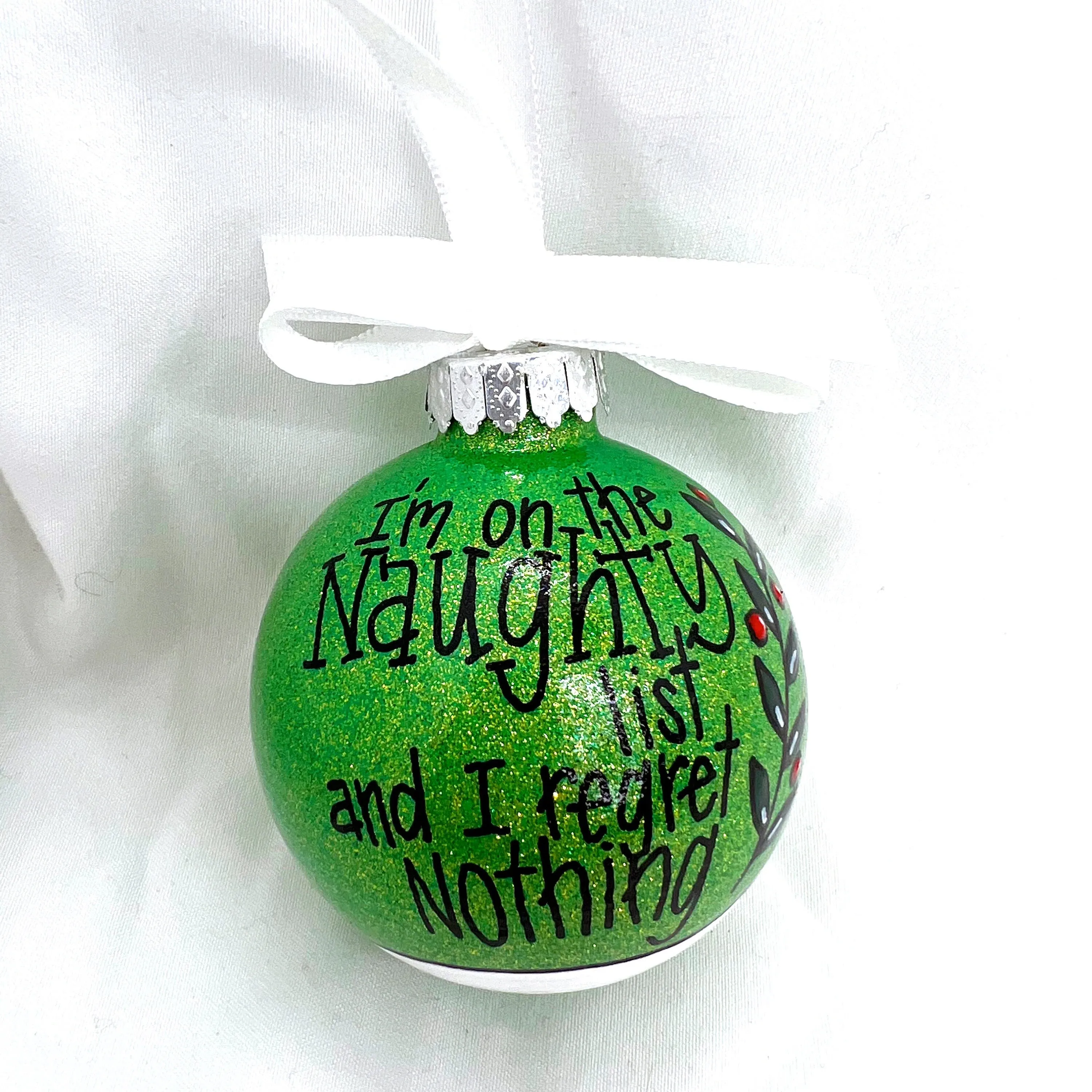 Naughty List Ornament -  Christmas Ornament, Holiday Gift, Ornament Exchange, Stocking Stuffer, Personalized Ornament, Teenager Ornament