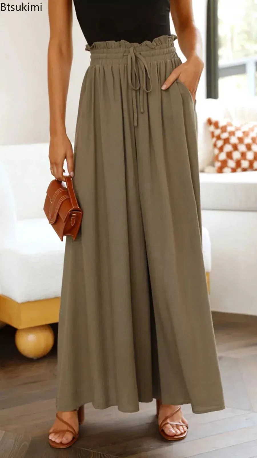 New 2024 Spring Summer Women's Wide Leg Pants