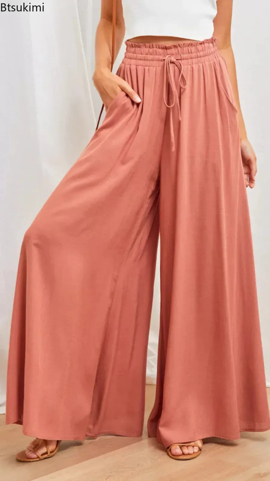 New 2024 Spring Summer Women's Wide Leg Pants