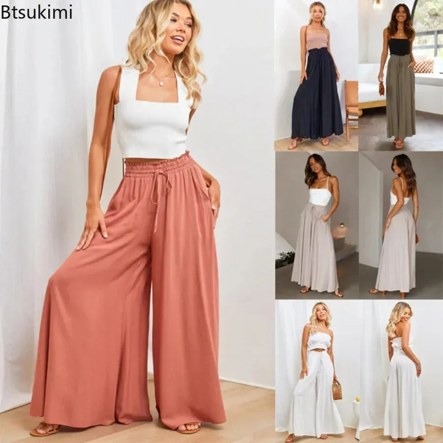 New 2024 Spring Summer Women's Wide Leg Pants