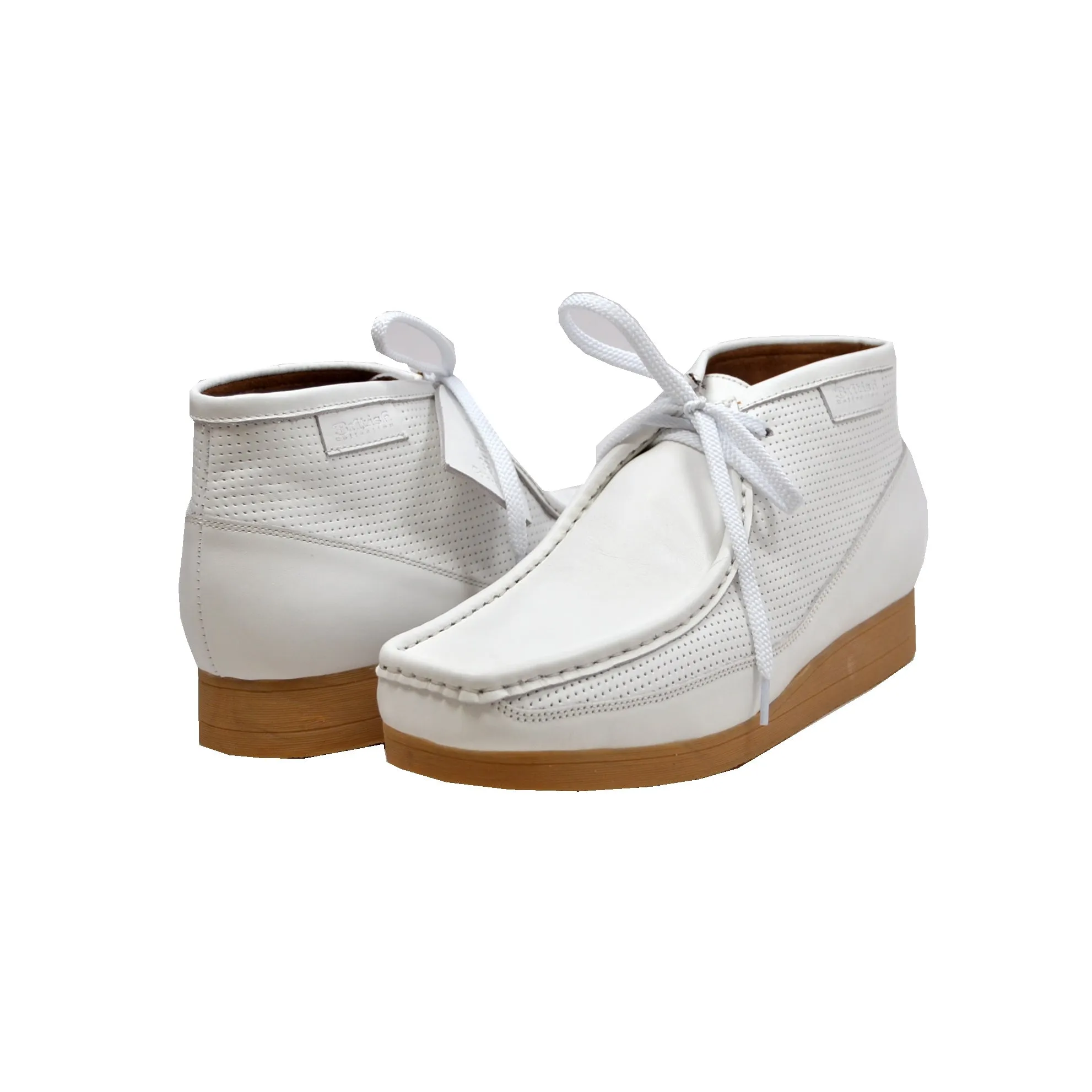 New Castle White Leather Mens Casual Shoe from the British Collection