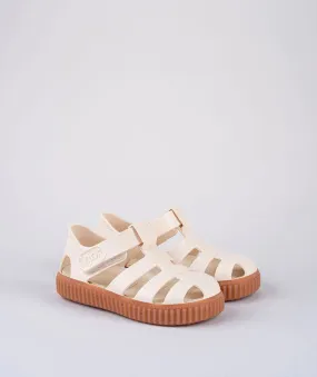 Nico ivory with terracota sole fisherman jellie sandal