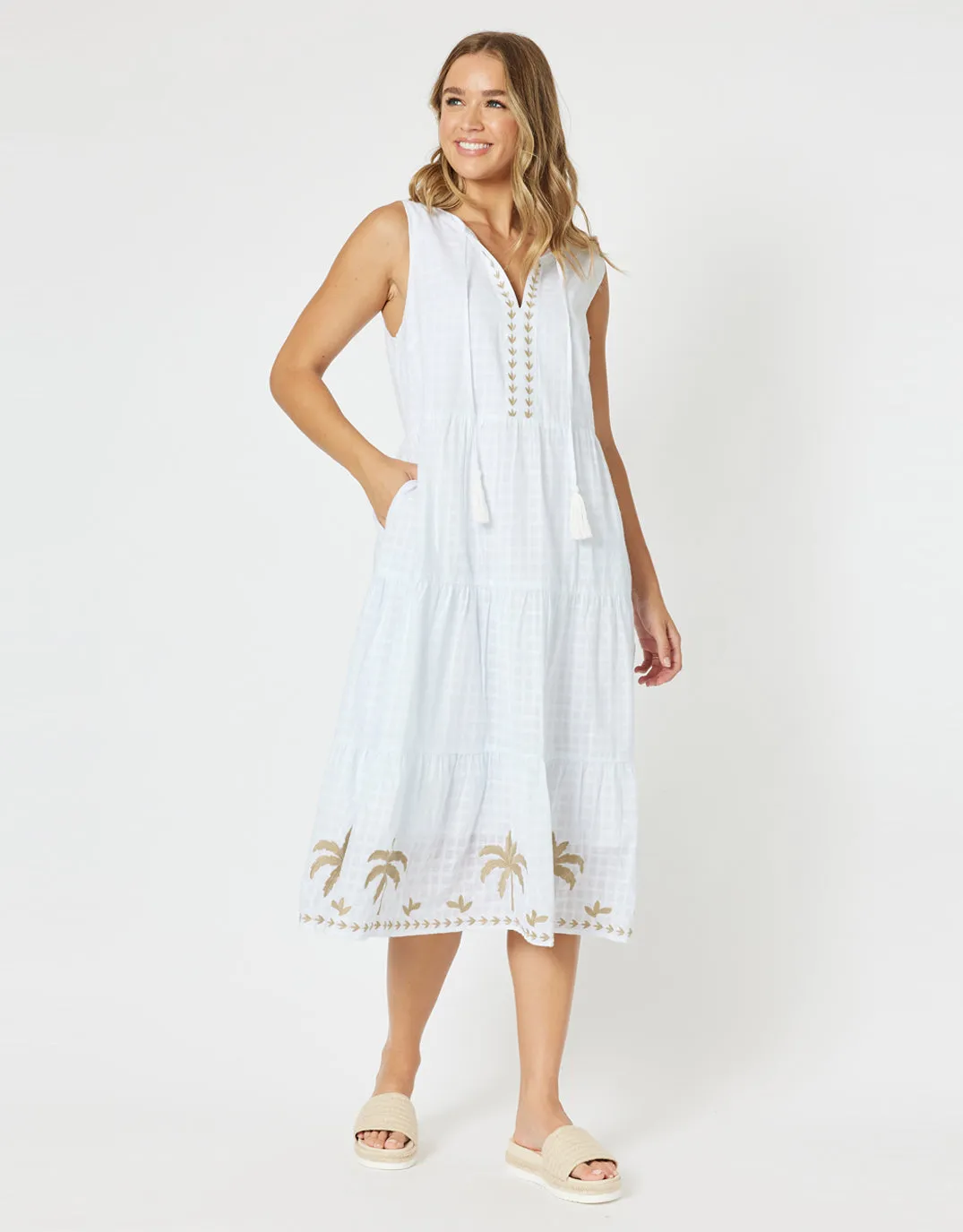 Oasis Midi Dress - White