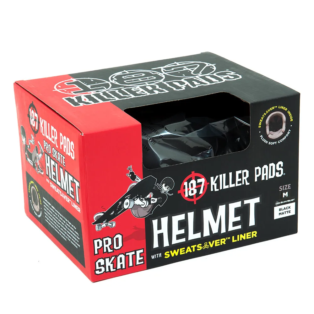 Pro Skate Helmet w/Sweatsaver Liner (Black Matte)