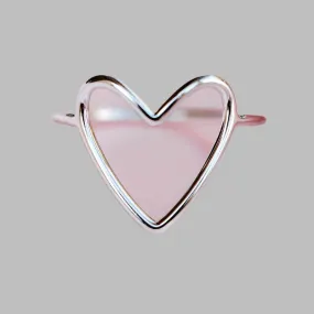 Pura Vida Big Heart Band Ring - Silver