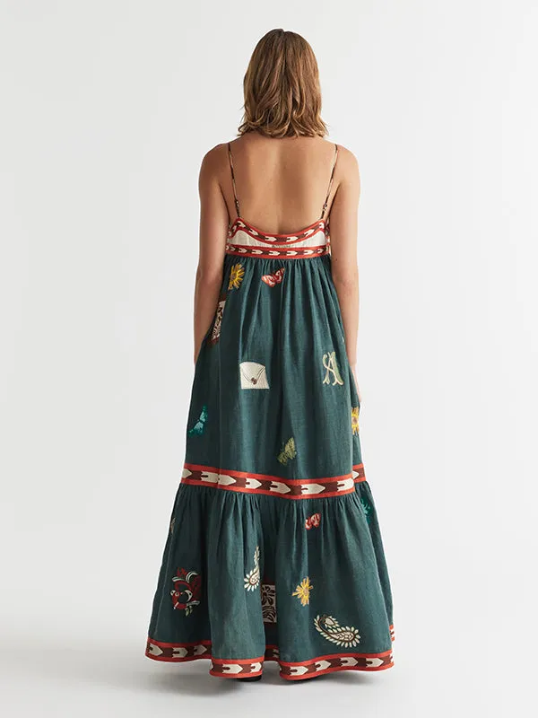 Quincy Sun Dress Peacock