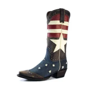 Redneck Riviera Women’s Freedom Boot - Vintage Cinnamon Short Heel