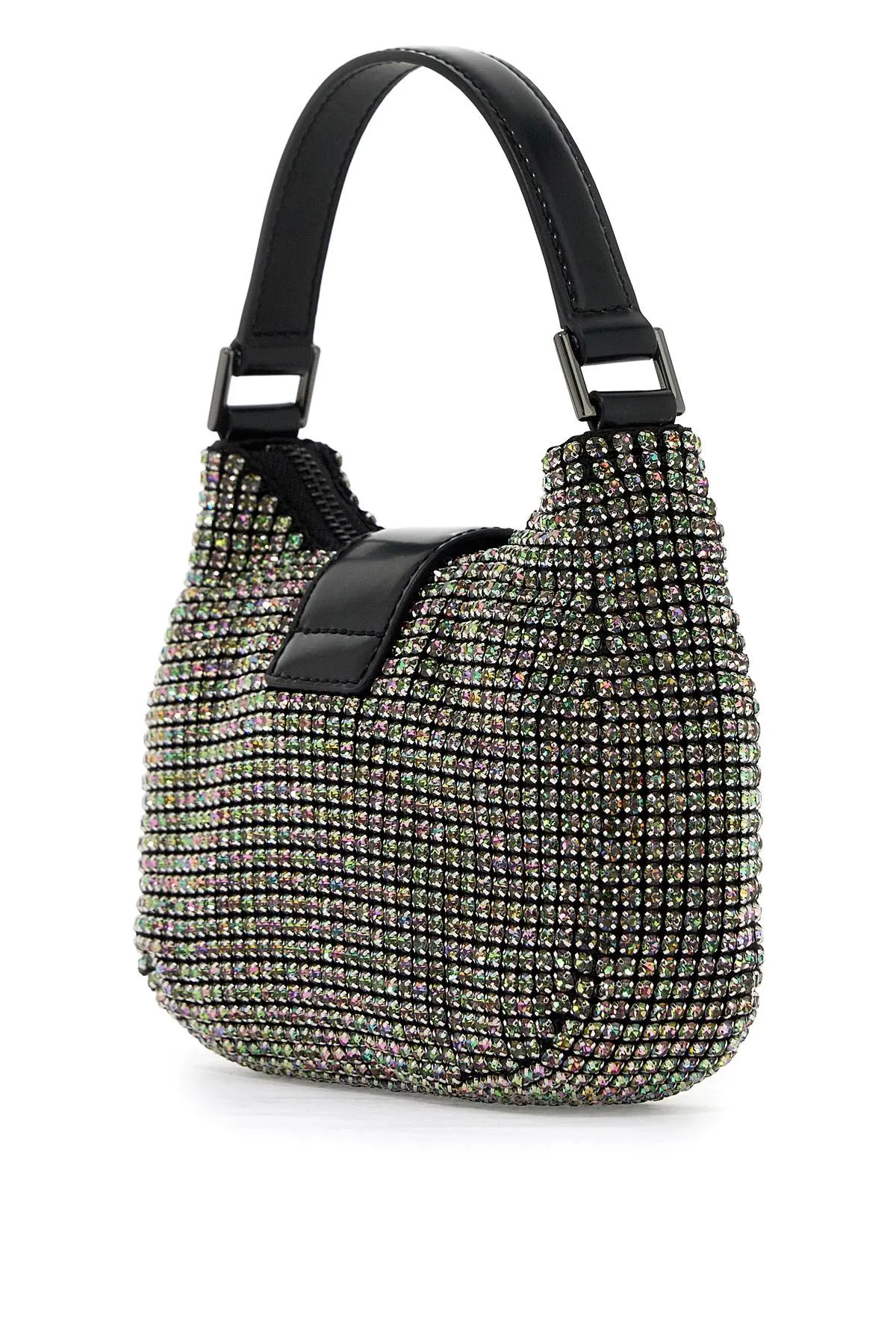 SELF PORTRAIT mini crescent bow bag with crystals