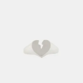 Silver Broken Heart Ring