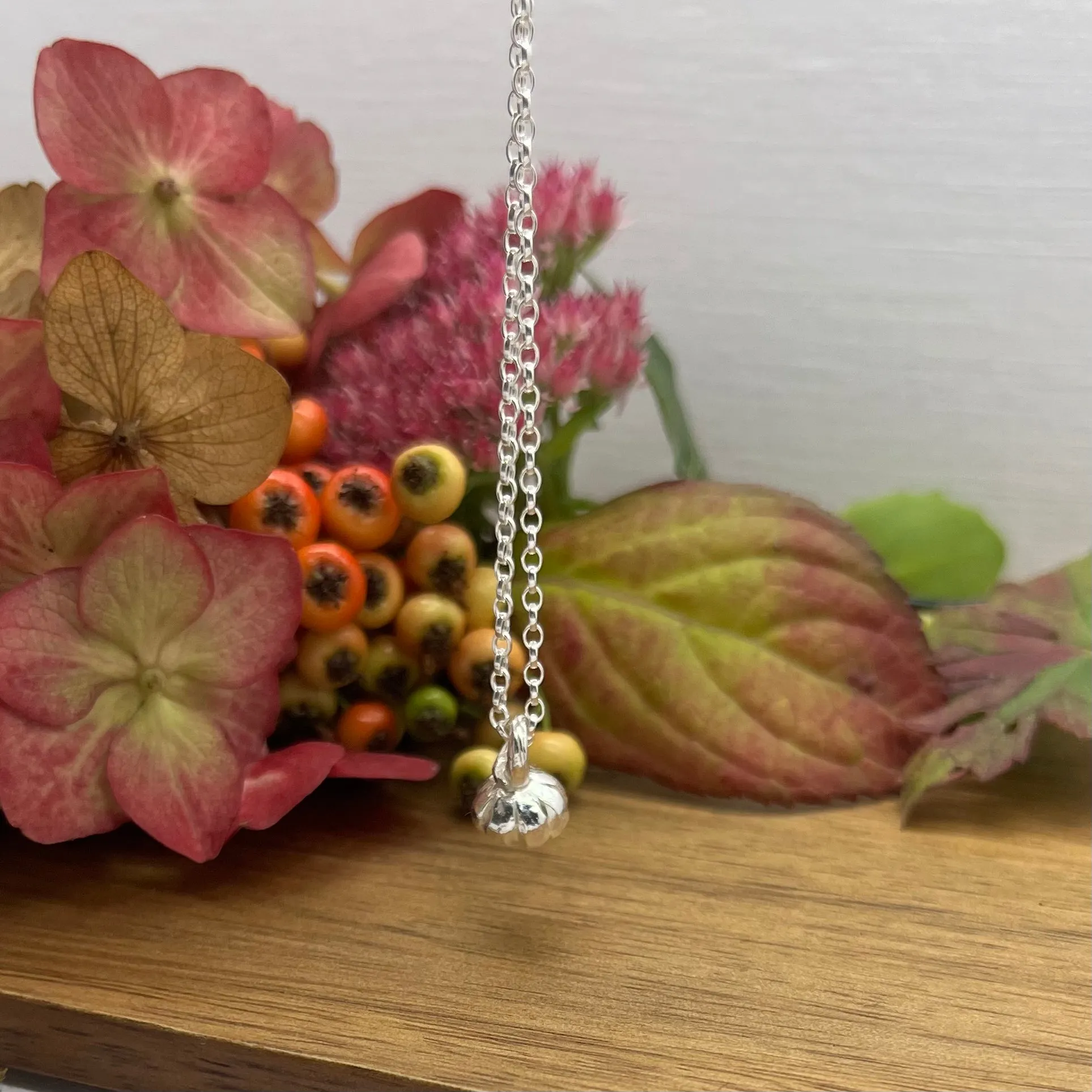 Sterling Silver Pumpkin Pendant