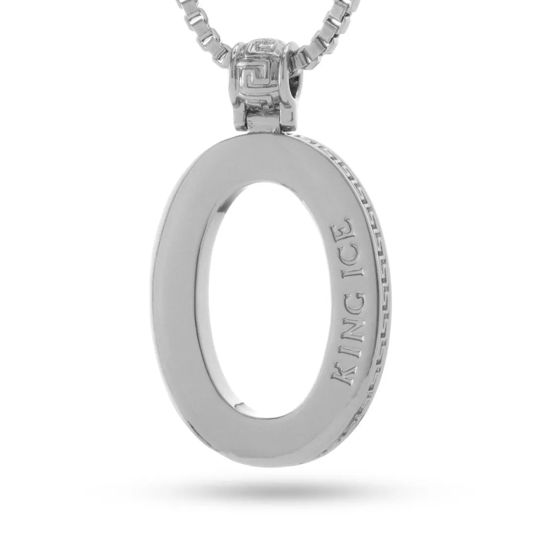 White Gold Letter "O" Necklace