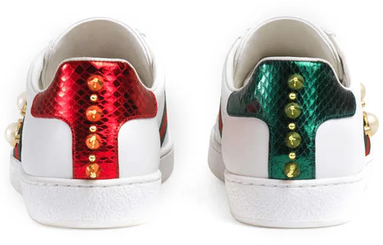 (WMNS) Gucci Ace Studded 'White' 431887-A38G0-9064