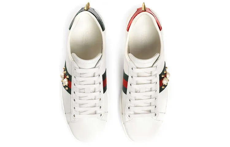 (WMNS) Gucci Ace Studded 'White' 431887-A38G0-9064